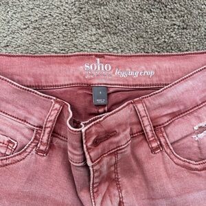 NY &Co. Soho Women's Pink/Rust Legging Crop Jeans
